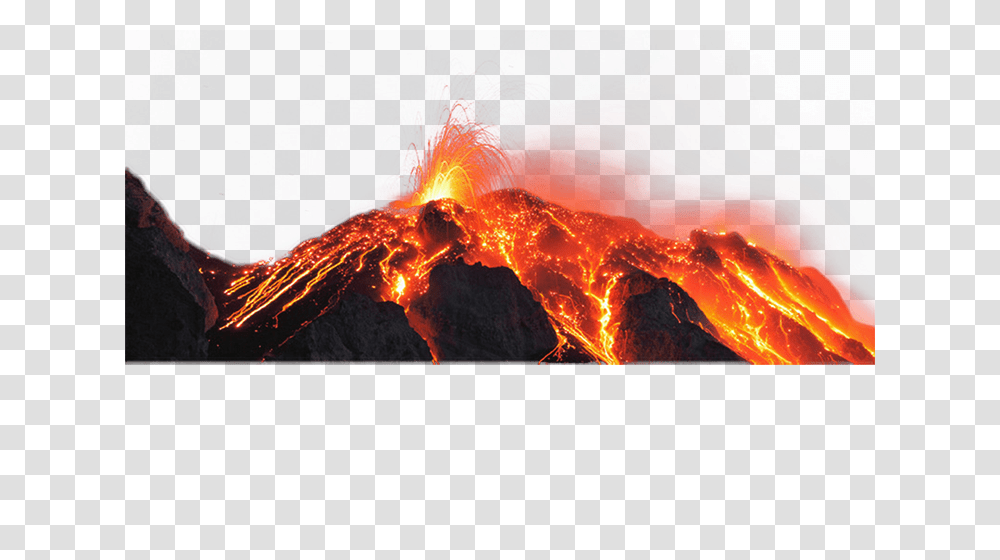 Volcano, Nature, Mountain, Outdoors, Lava Transparent Png