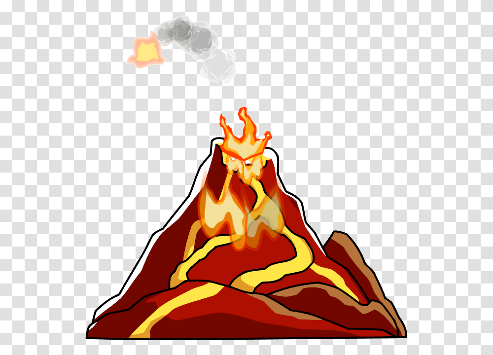 Volcano, Nature, Outdoors, Mountain, Flame Transparent Png