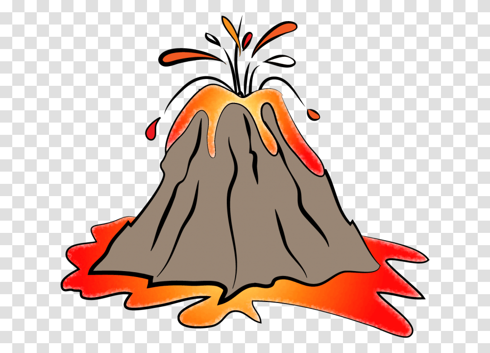 Volcano Photo Cartoon Volcano, Apparel, Fashion, Cloak Transparent Png