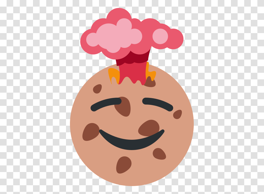 Volcano With Emoji Face, Food, Outdoors, Nature, Dessert Transparent Png