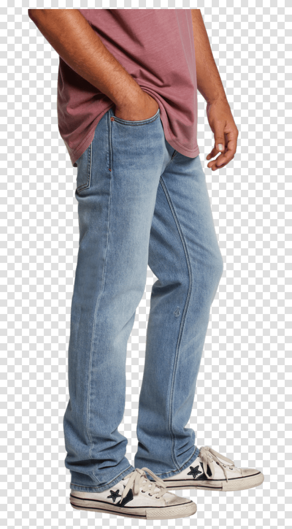 Volcom Solver Modern Fit Jeans Light Standing, Pants, Clothing, Apparel, Shoe Transparent Png