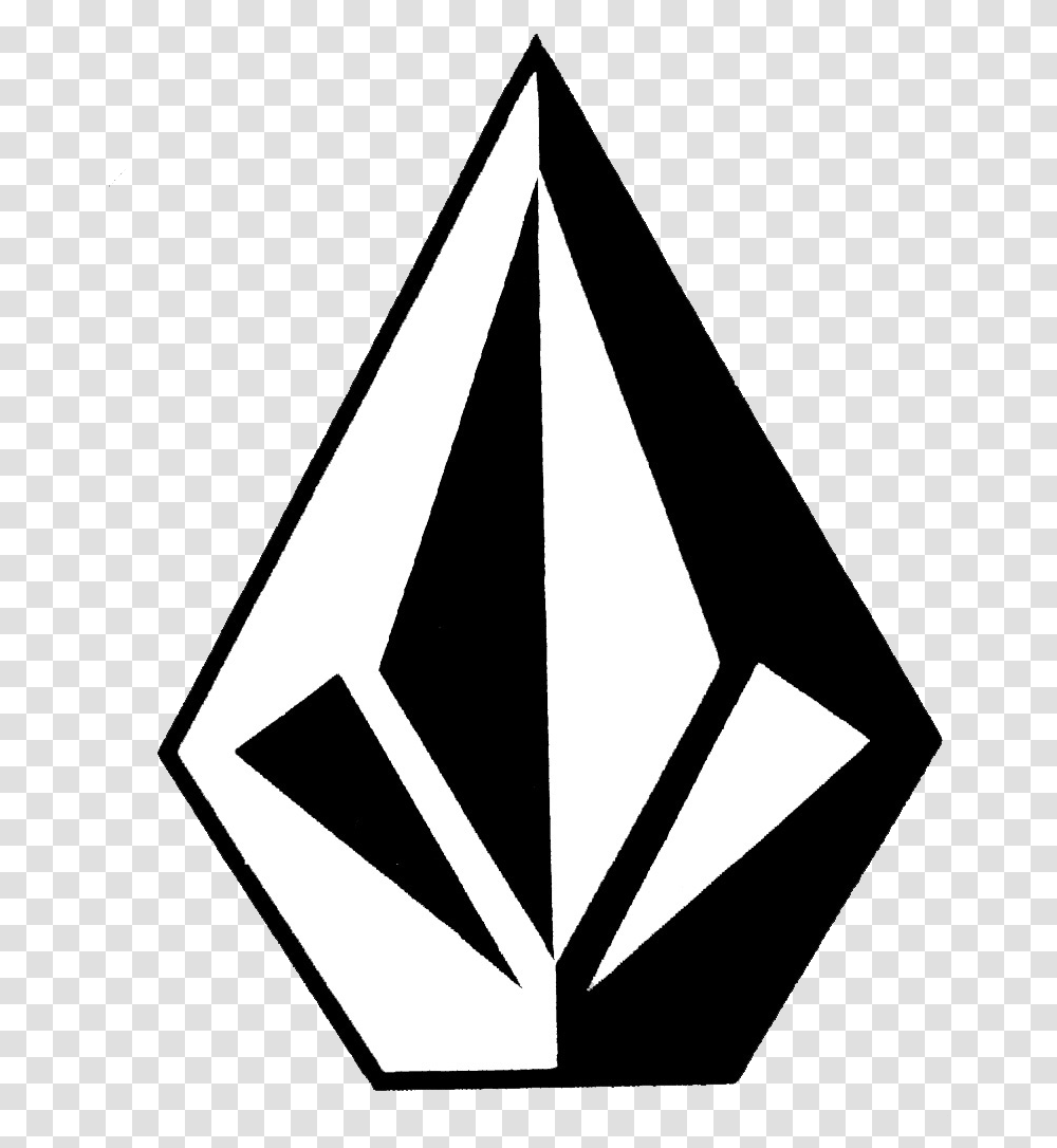 Volcom Stone Logo Clipart Download Volcom Sticker, Trademark, Star Symbol, Triangle Transparent Png