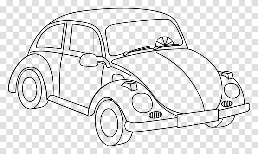 Volkswagen Clipart Outline Car, Vehicle, Transportation, Automobile, Van Transparent Png