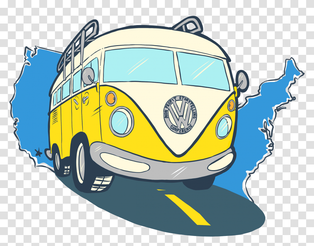 Volkswagen Clipart Travel Bus Travel Bus Cartoon, Van, Vehicle, Transportation, Automobile Transparent Png
