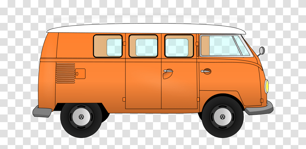 Volkswagen Van Clipart Tan Van Clipart, Vehicle, Transportation, Bus, Caravan Transparent Png