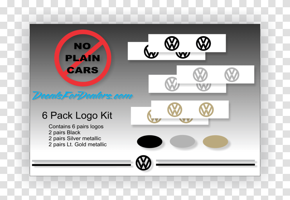 Volkswagon 6 Pack Vinyl Emblem Logo Decal Kit Circle, Advertisement, Poster, Flyer Transparent Png