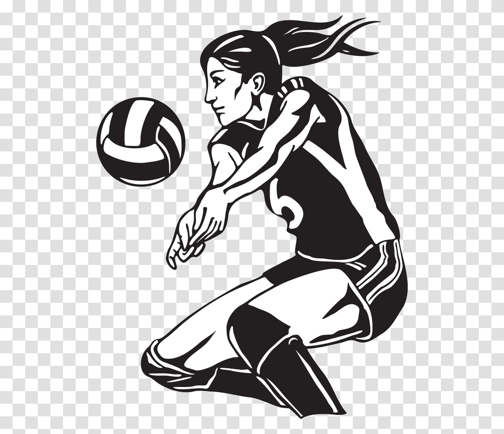 Volleyball Free Clipart Black And White Volleyball Images Clip Art, Person, Human, People, Sport Transparent Png