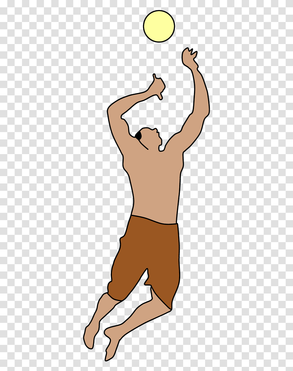 Volleyball Jumping Air Free Picture Personas Jugando Voleibol, Hand, Back, Arm Transparent Png