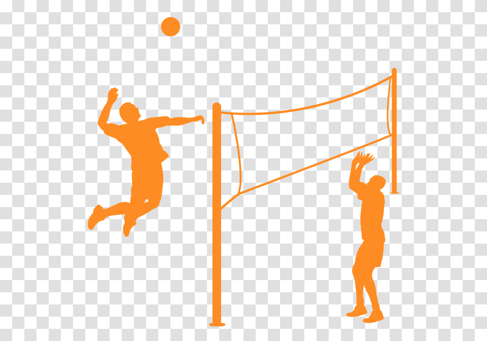 Volleyball Orange Silhouette, Bow, Person, Sport, People Transparent Png