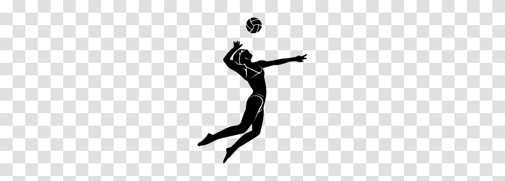 Volleyball Player Serving Ball Sticker, Person, Leisure Activities, Dance Pose, People Transparent Png