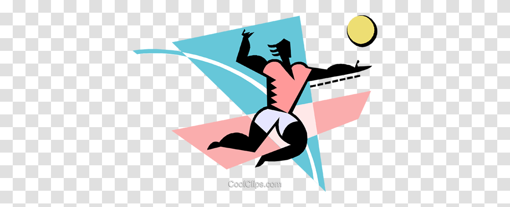 Volleyball Player Serving The Ball Royalty Free Vector Clip Art, Poster, Advertisement, Outdoors Transparent Png