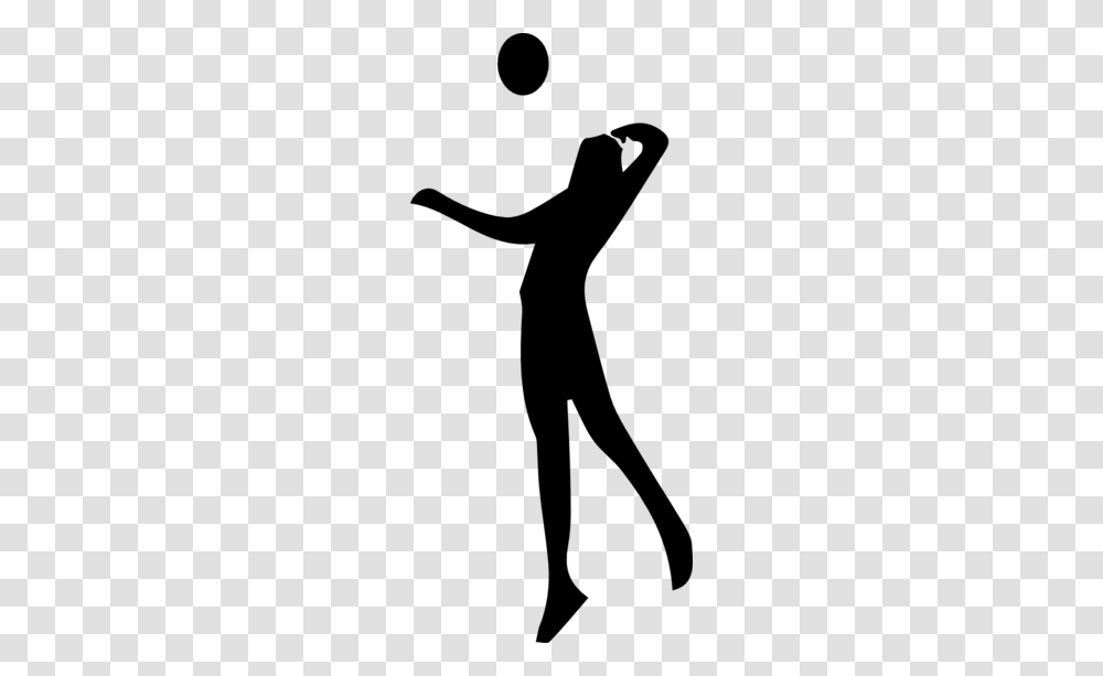 Volleyball Player Silhouette Clipart, Gray, World Of Warcraft Transparent Png