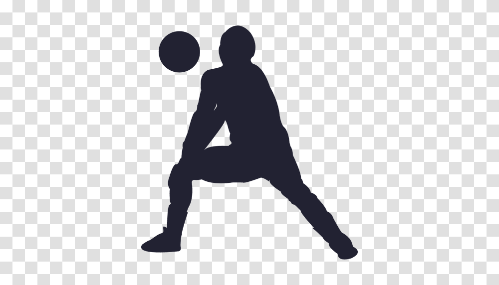Volleyball Player Silhouette, Person, Sport, Sphere, People Transparent Png