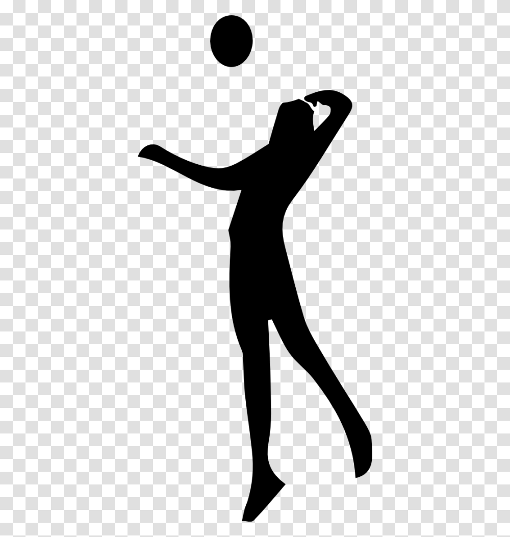 Volleyball Player Spike Silhouette Clipart Volleyball Volleyball Player Icon, Gray, World Of Warcraft Transparent Png