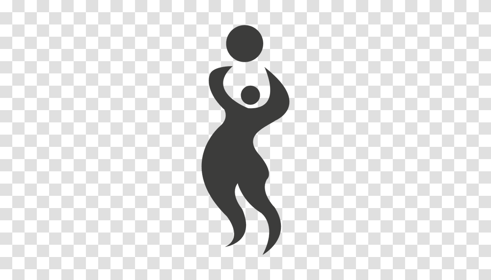 Volleyball Player Symbol, Silhouette, Logo, Trademark, Light Transparent Png