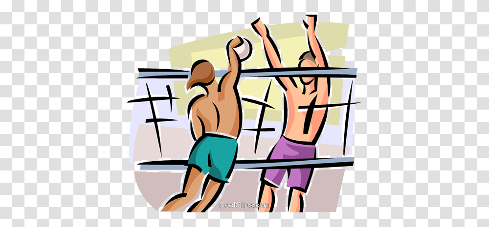 Volleyball Players Royalty Free Vector Clip Art Illustration, Sport, Sports, Back, Working Out Transparent Png