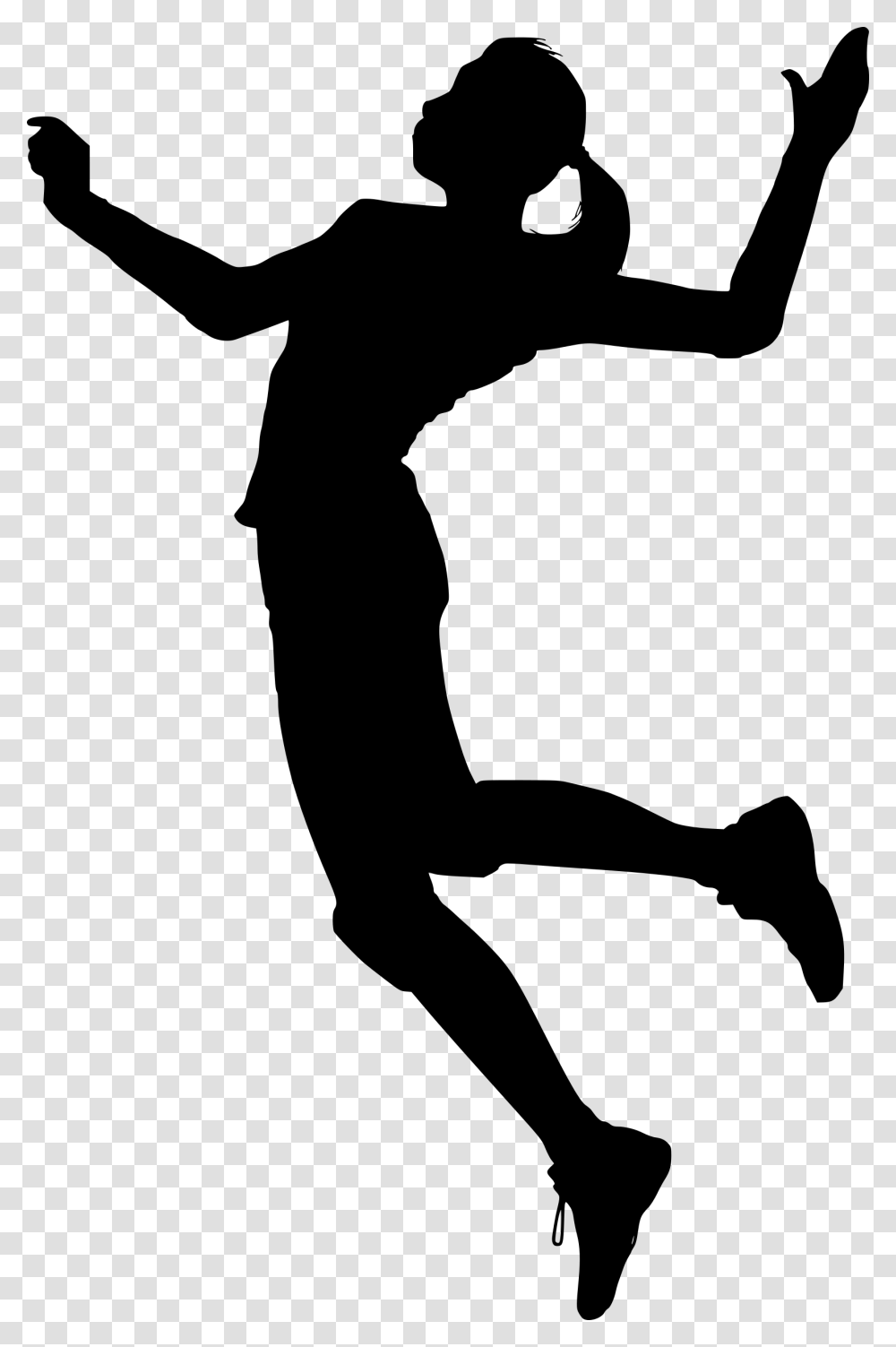 Volleyball Players Silhouette, Gray, World Of Warcraft Transparent Png