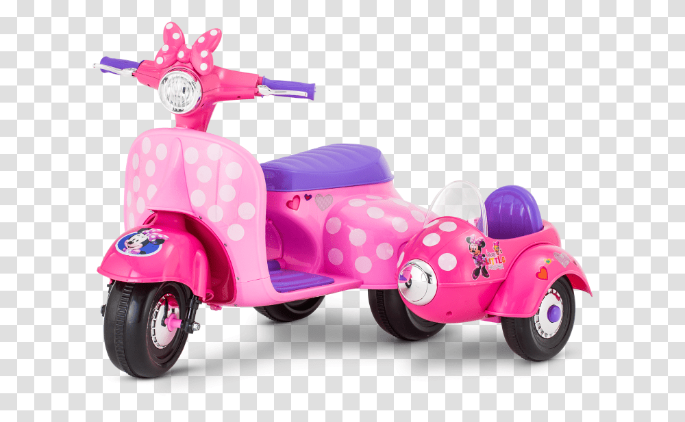 Volt Minnie Mouse Happy Helpers Scooter, Toy, Vehicle, Transportation, Motorcycle Transparent Png