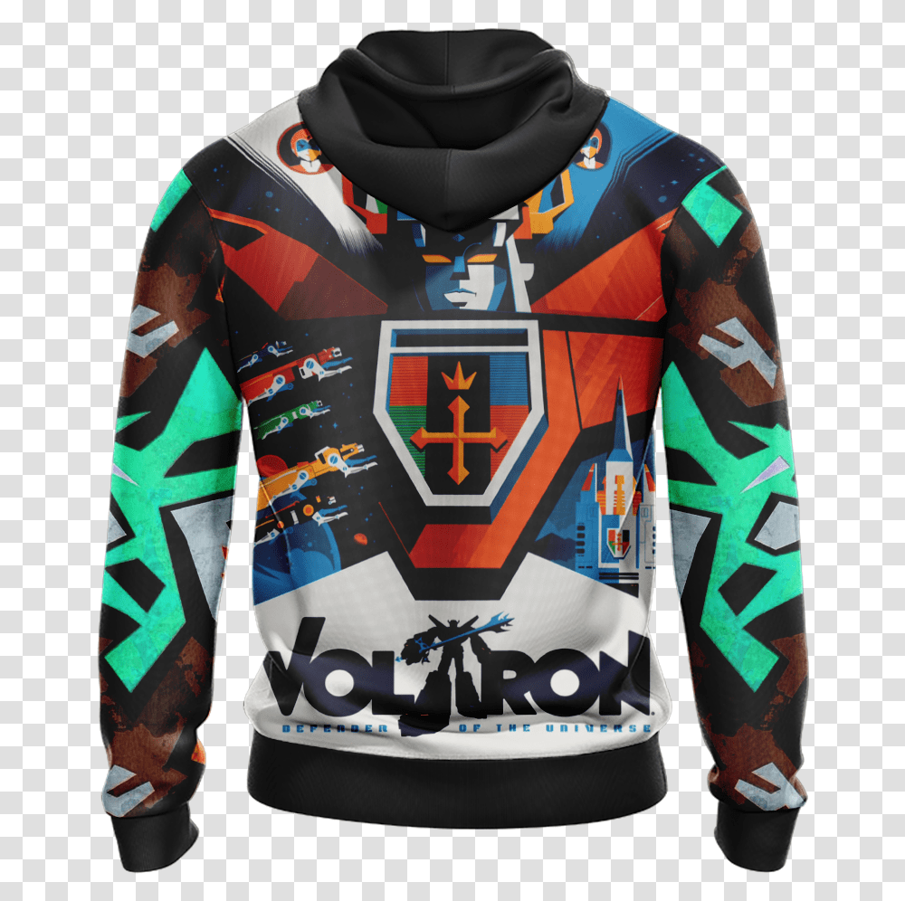 Voltron Legendary Defender New Versionunisex 3d Hoodie Voltron Tom Whalen, Clothing, Apparel, Sleeve, Long Sleeve Transparent Png
