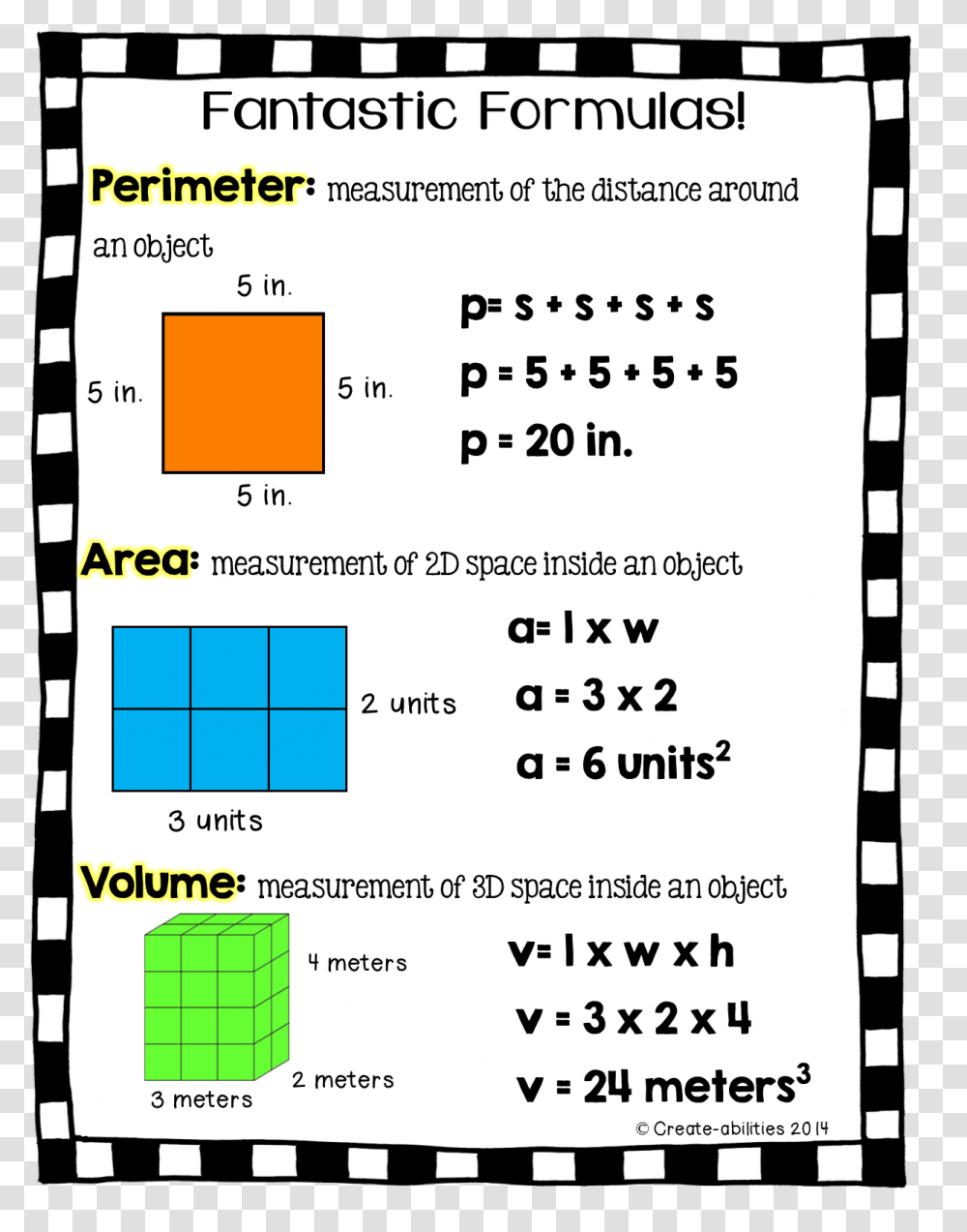 Volume Formula 5th Grade, Word, Number Transparent Png