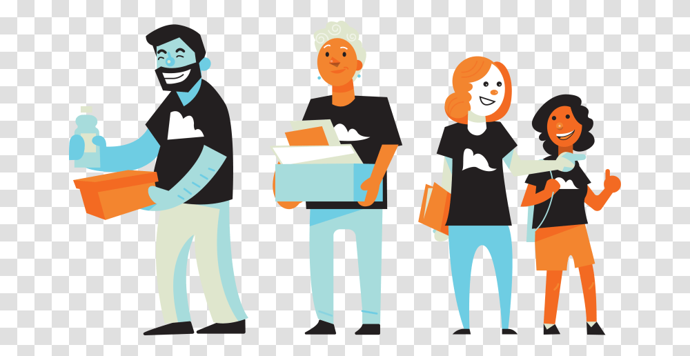 Volunteer Clip Art, Person, Human, Box, Carton Transparent Png