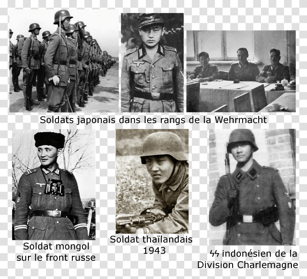 Volunteers Asian Nazi, Person, Military Uniform, Hat Transparent Png