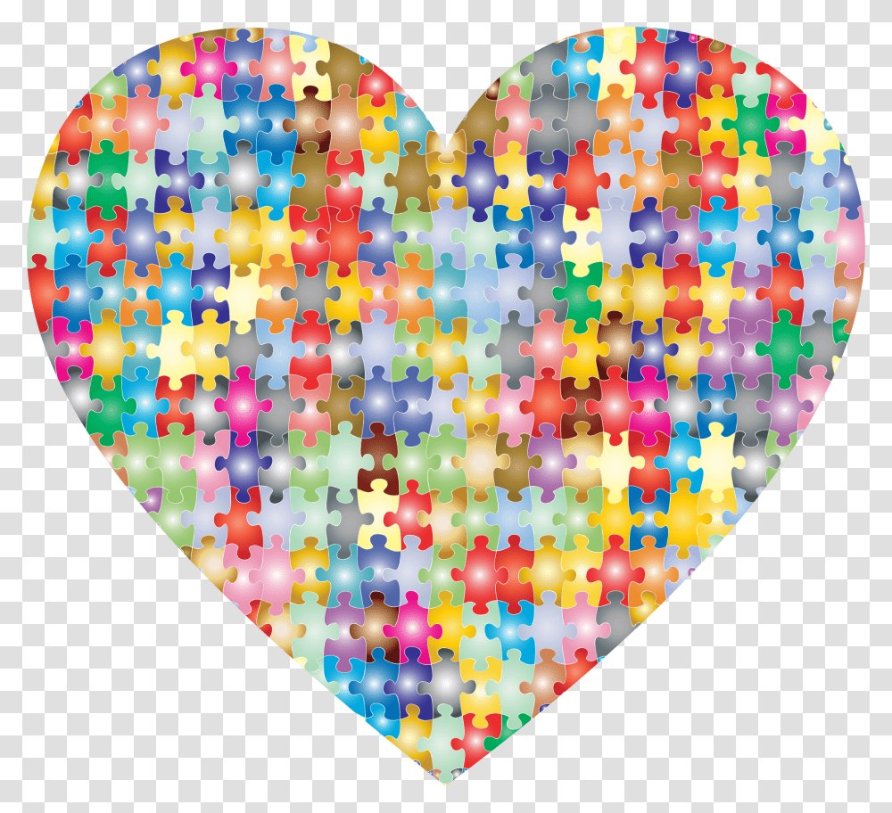 Volunteers Clipart Colourful Puzzle Piece Heart, Balloon, Plectrum Transparent Png