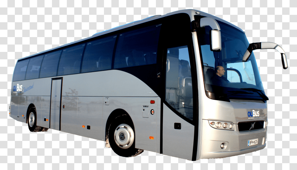 Volvo Bus, Vehicle, Transportation, Person, Human Transparent Png