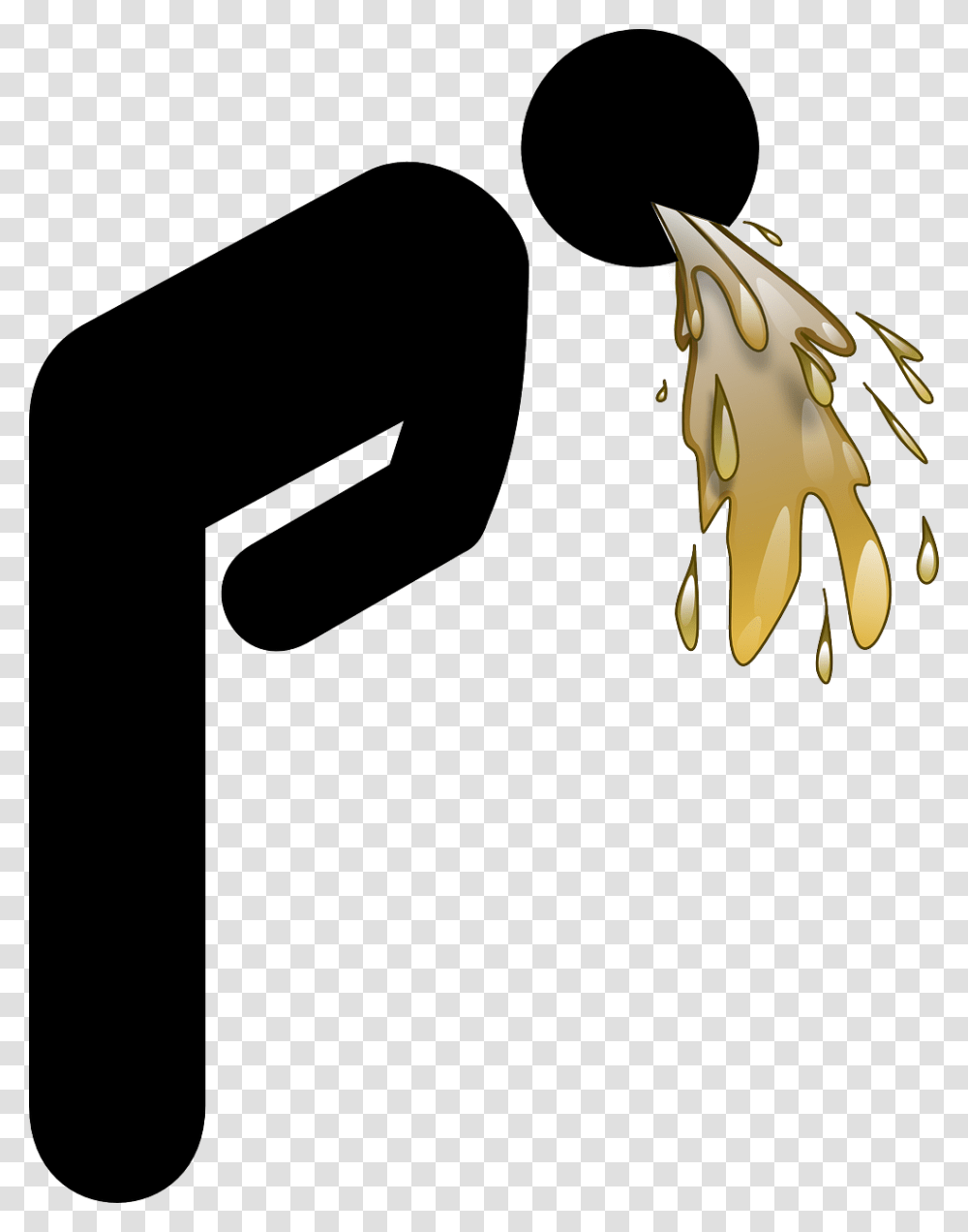 Vomit, Silhouette, Drawing, Stencil Transparent Png