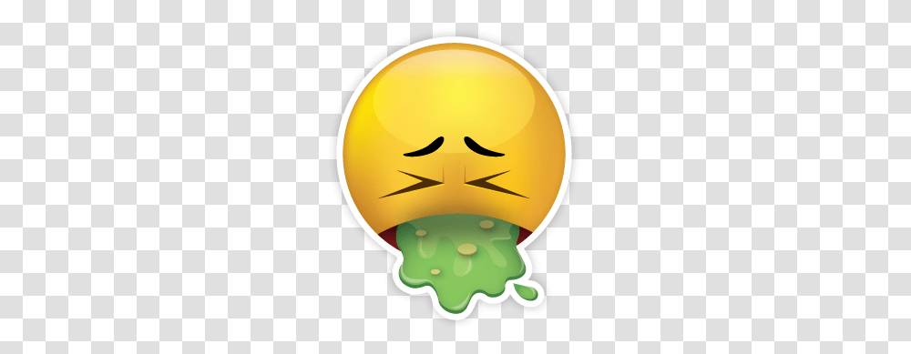 Vomitting Face Emoji Sticker Get Your Favorite Emoji Stickers, Food, Plant, Eating, Egg Transparent Png