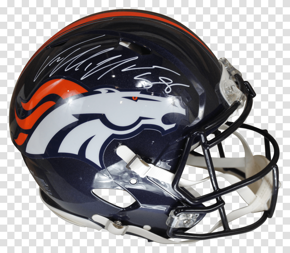 Von Miller Autographed Broncos Speed Proline Helmet Denver Broncos Transparent Png