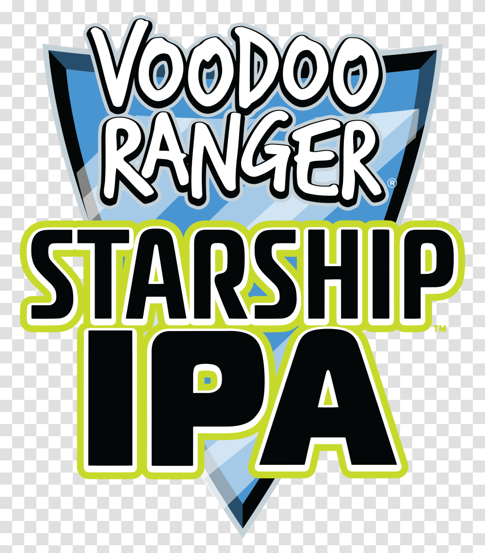 Voodoo Ranger Starship Ipa New Belgium Brewing Graphic Design, Label, Text, Word, Plant Transparent Png