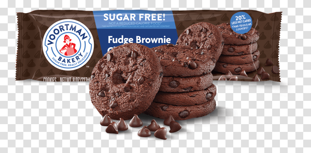 Voortman Sugar Free Cookies, Dessert, Food, Chocolate, Fudge Transparent Png