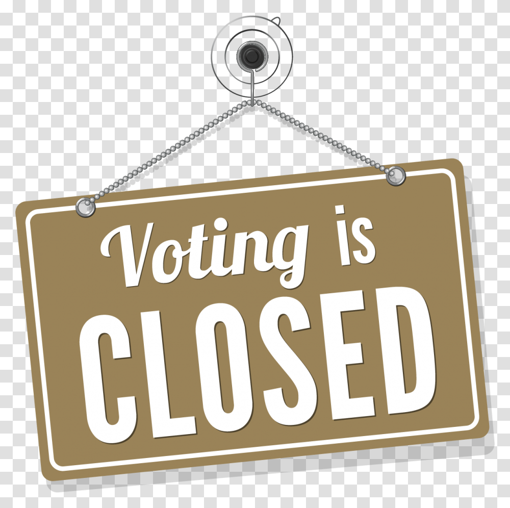 Voting Is Closed, Label, Sign Transparent Png