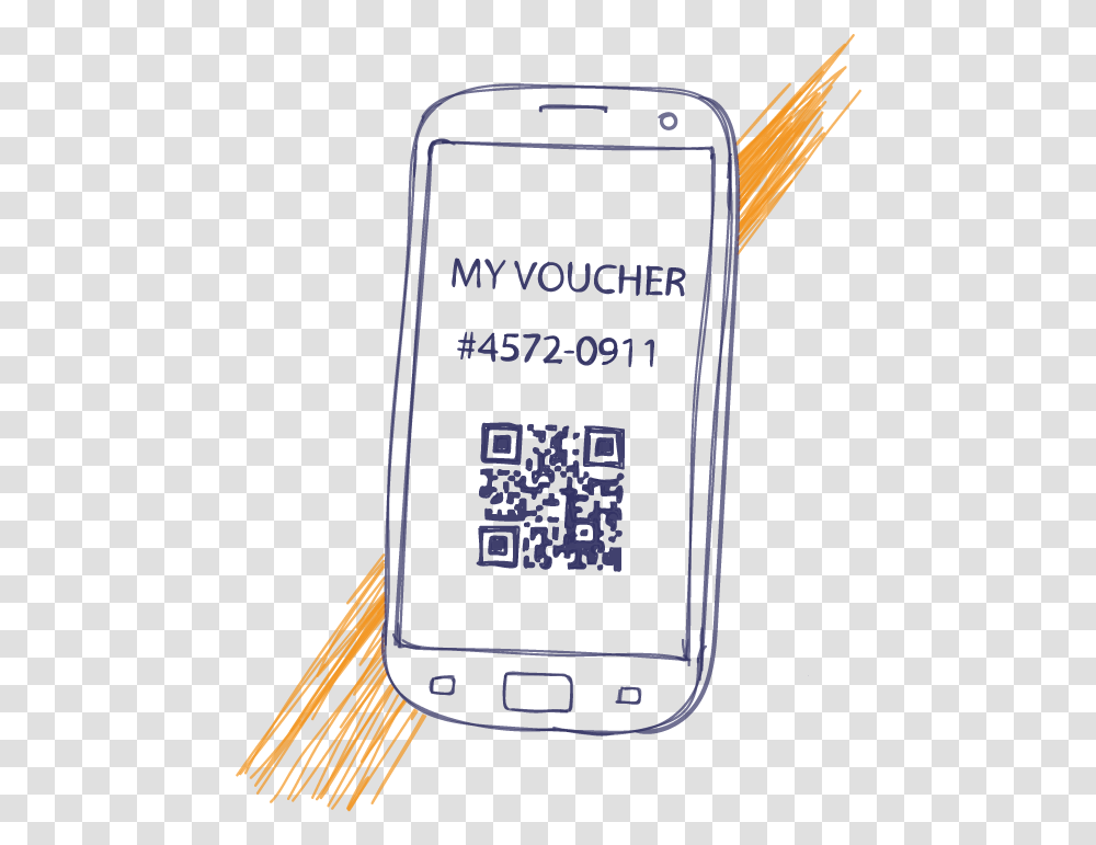 Voucher Mobile Phone, Electronics, Cell Phone, QR Code Transparent Png