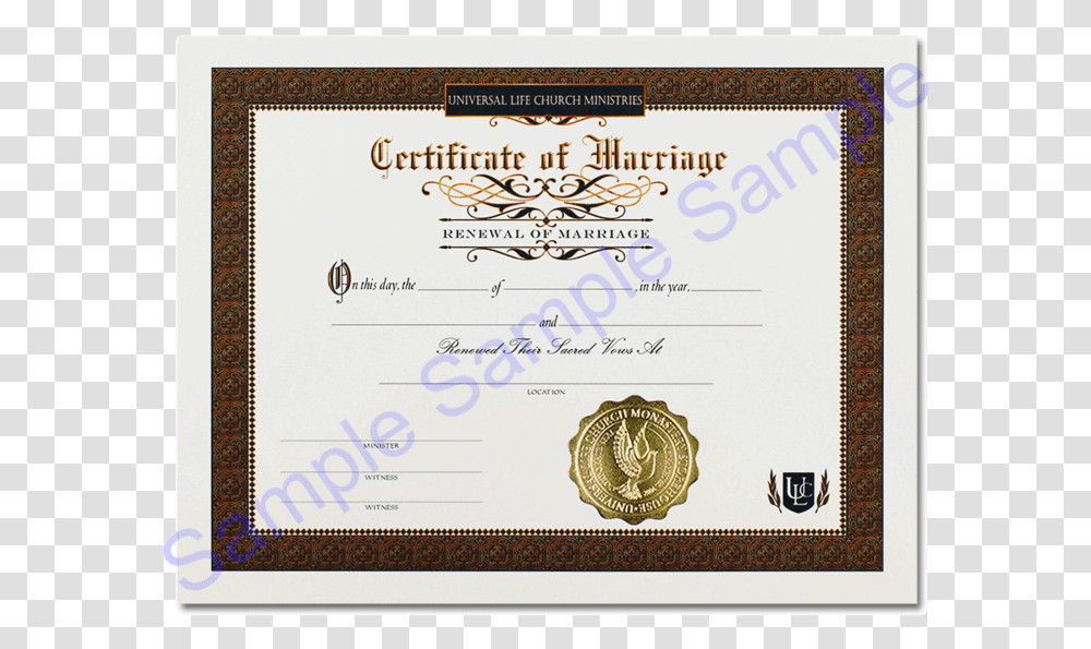 Vow Renewal Certificate Masters Degree In Life, Diploma, Document, Passport Transparent Png