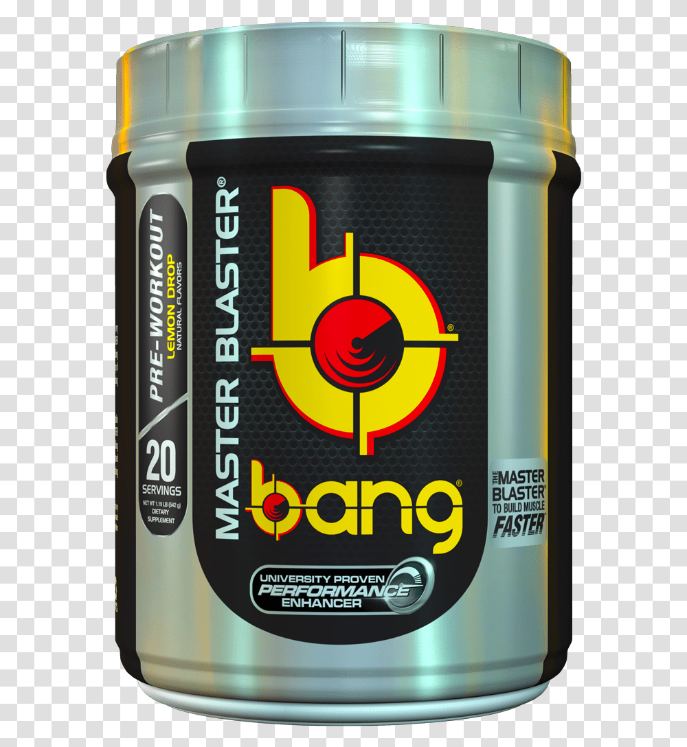 Vpx Bang Master BlasterClass Bang Energy Drink Powder, Tin, Can, Beverage, Spray Can Transparent Png
