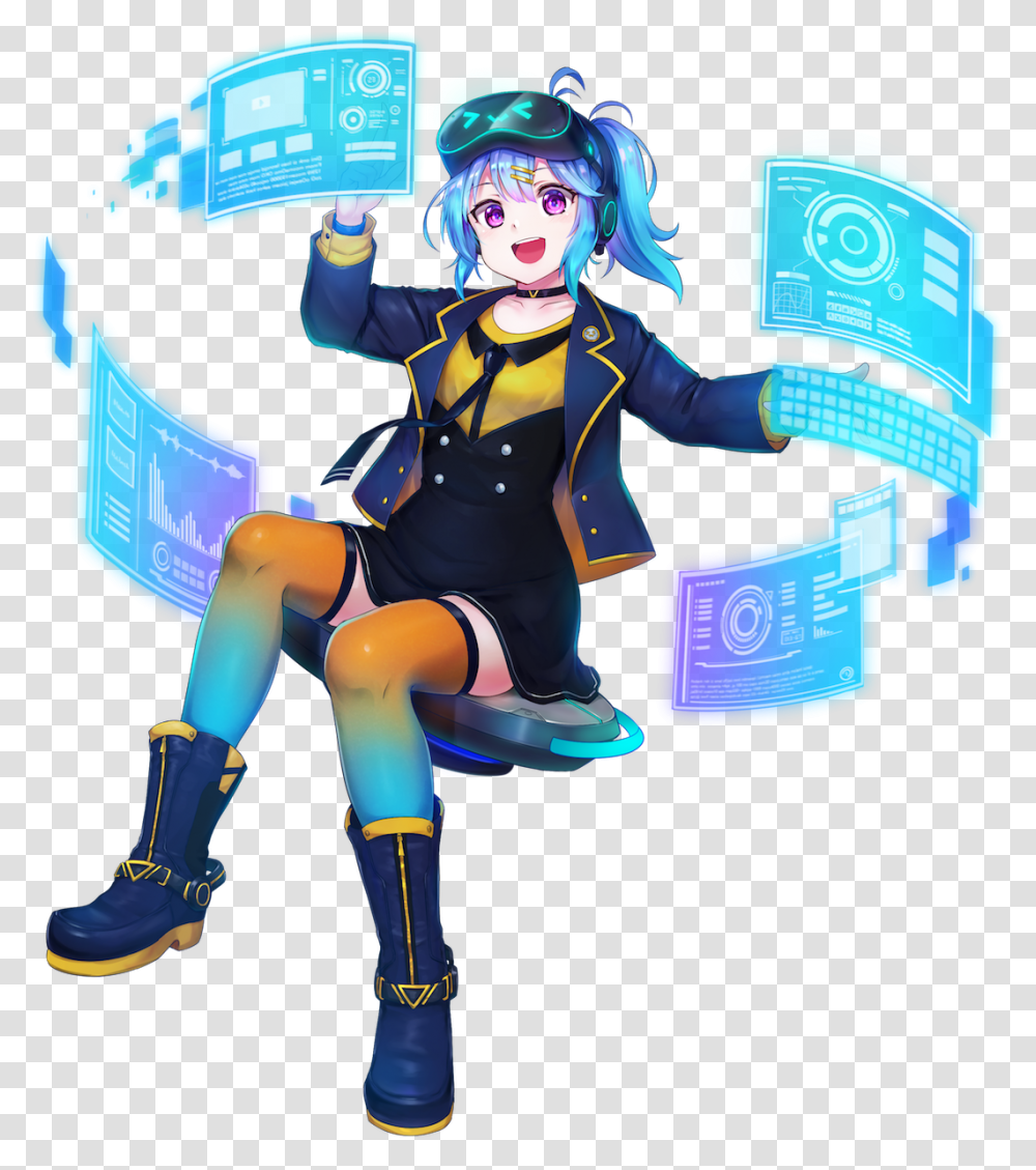 Vr Anime Society Watch Anime In Vr Together Cartoon, Costume, Performer, Person, Magician Transparent Png