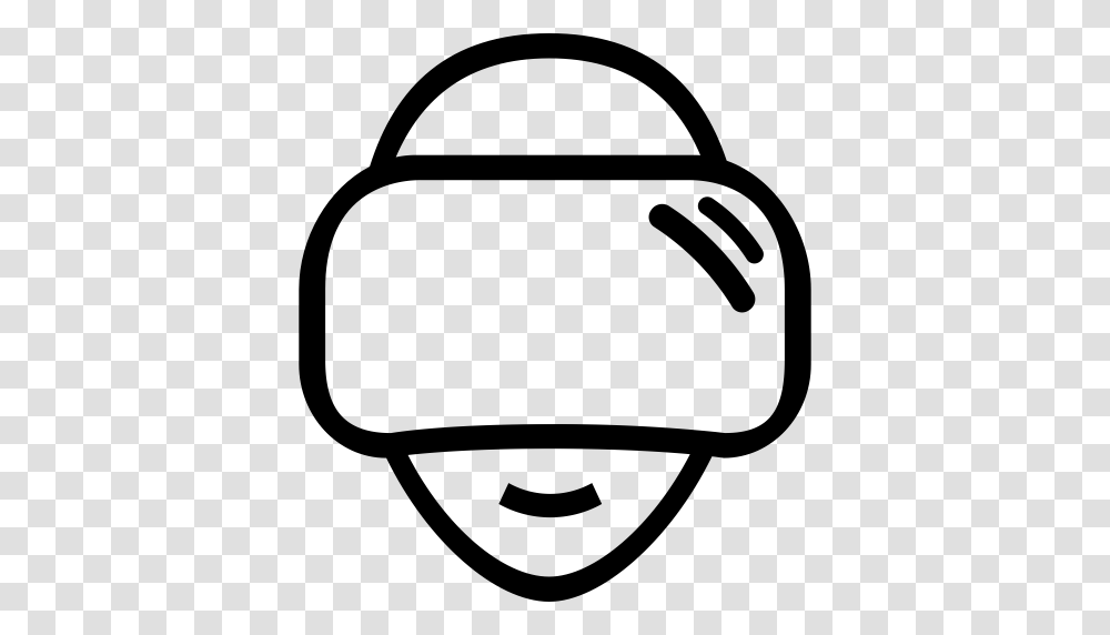 Vr Glasses Virtual Reality Vr Glasses Icon With And Vector, Gray Transparent Png