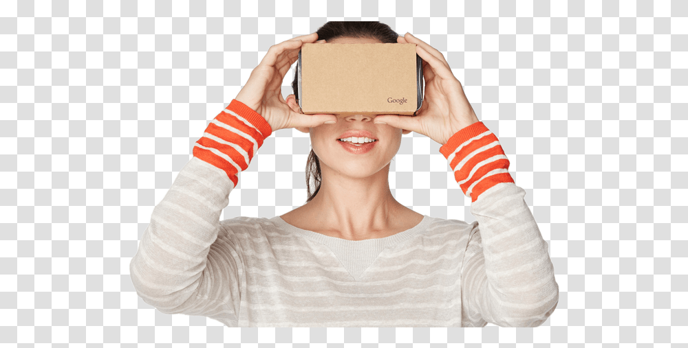 Vr Headset Images Google Cardboard, Person, Human, Package Delivery, Carton Transparent Png