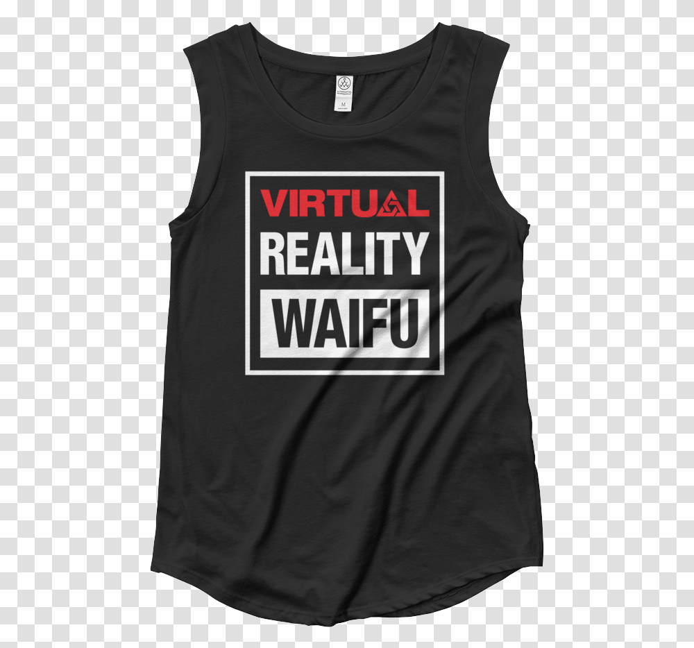 Vr Waifu Women's Cap Sleeve T Shirt Active Tank, Apparel, Tank Top, Undershirt Transparent Png