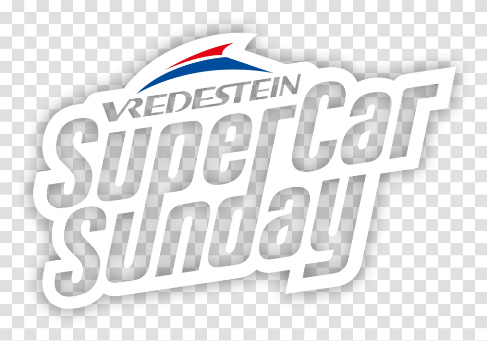 Vredestein Super Car Sunday Image Supercar Sunday Logo, Text, Label, Word, Symbol Transparent Png