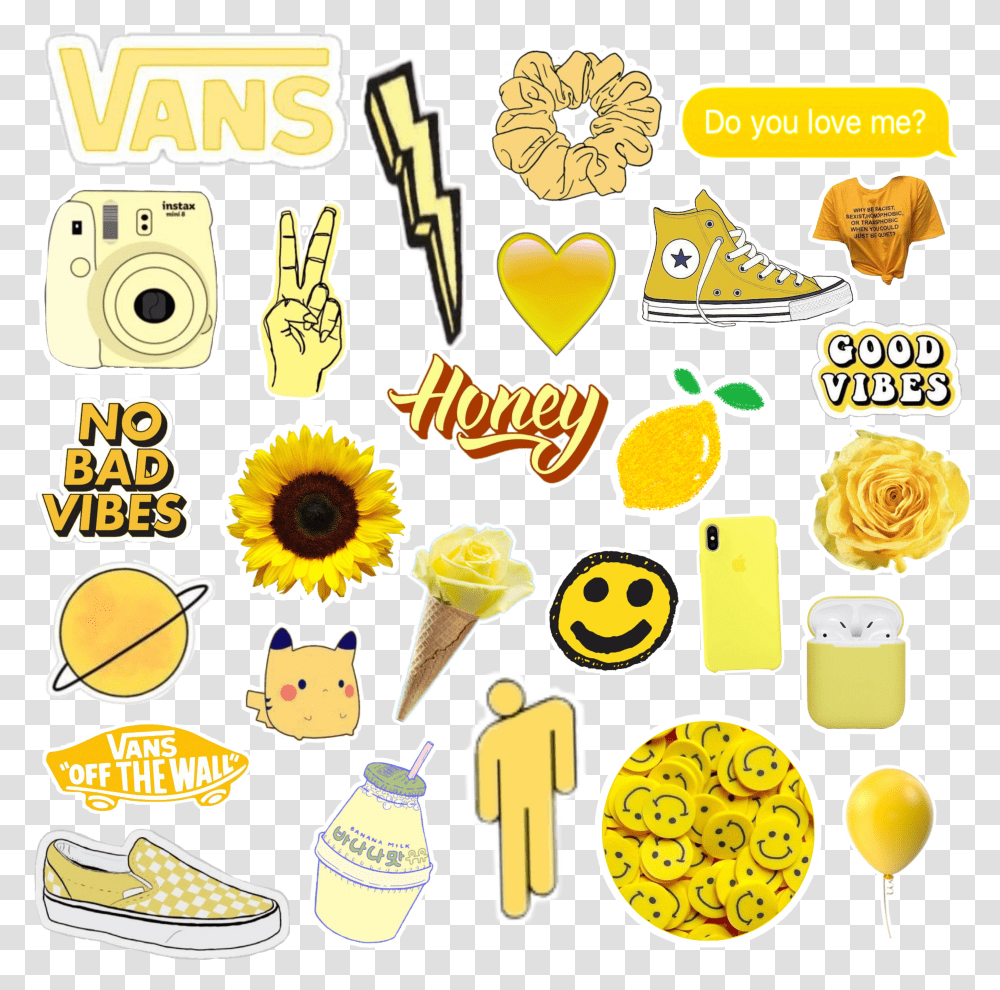 Vsco Stickers Yellow Posted By John Cunningham Aesthetic Stickers Vsco Yellow Transparent Png