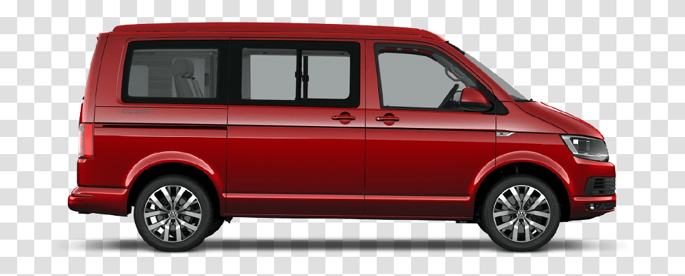 Vw Caravelle Cherry Red, Vehicle, Transportation, Caravan, Wheel Transparent Png