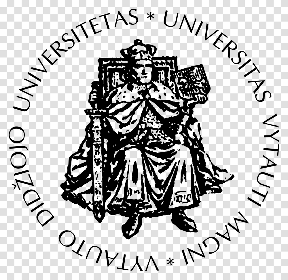 Vytauto Didziojo Universitetas Logo Black And White Vytauto Didziojo Universiteto Logotipas, Gray, World Of Warcraft Transparent Png