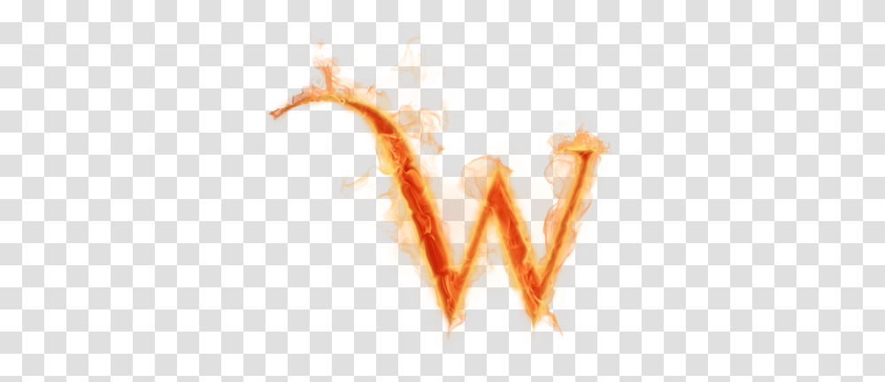 W Alphabet All Fire Letter W, Text, Nature, Art, Outdoors Transparent Png