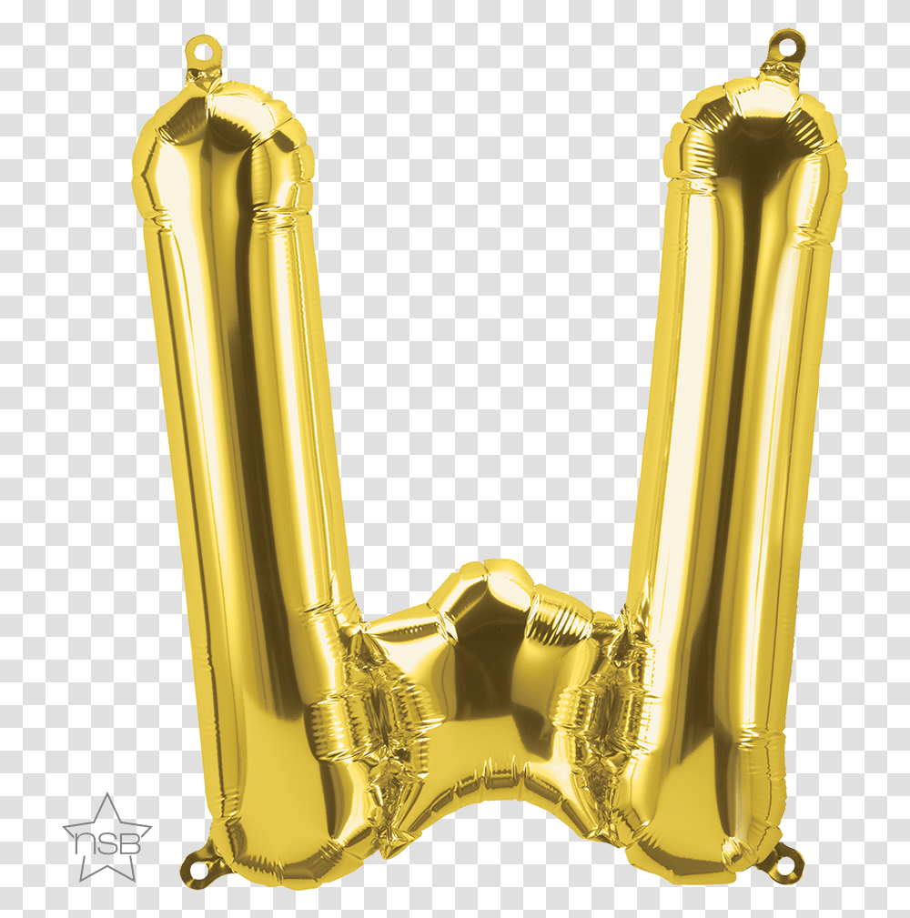 W Gold Balloon Letter W, Field, Trophy Transparent Png