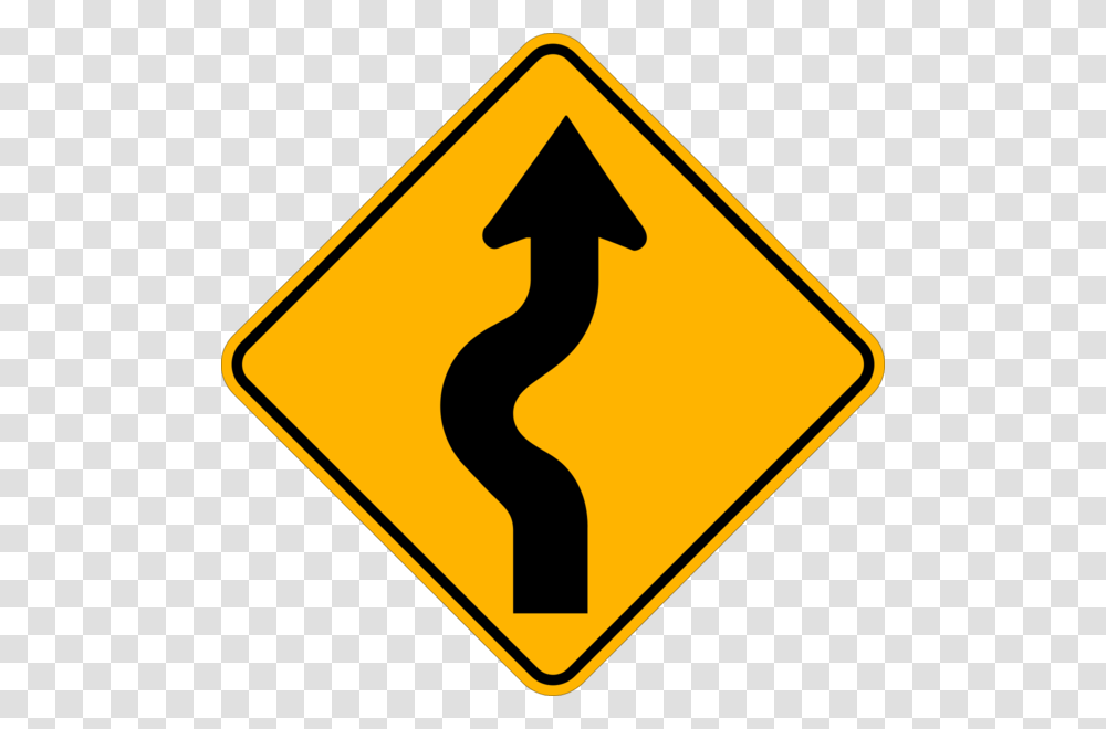 Wa 6 L Winding Road Left Ahead Western Safety Sign T Intersection Ahead Sign, Road Sign Transparent Png