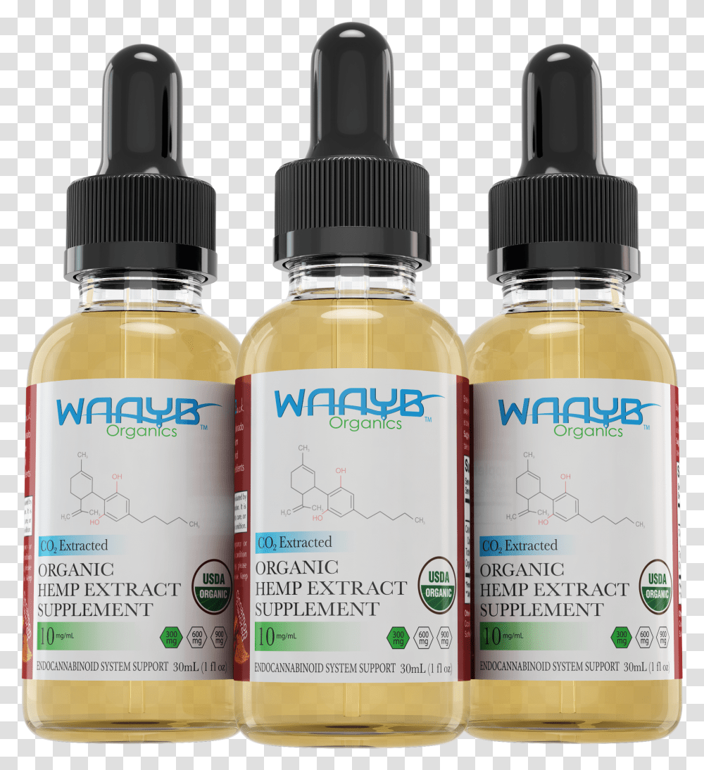 Waayb Organics Usda Certified Organic Cinnamon Cbd, Label, Bottle, Food Transparent Png