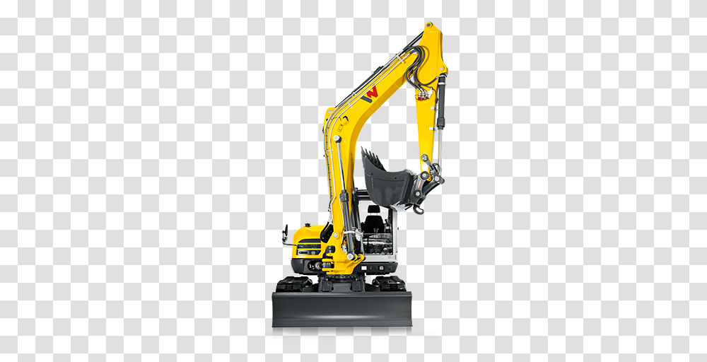 Wacker Neuson Et145 Tracked Conventional Tail Excavator Excavator Front View, Tractor, Vehicle, Transportation, Bulldozer Transparent Png